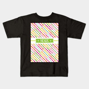 Bold Green Pattern Notebook Kids T-Shirt